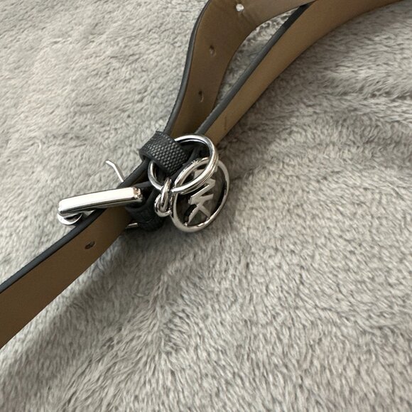 Michael Kors Logo Print Belt Bag Fanny Pack Wallet Purse Gray Black - Picture 3 of 6